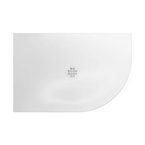 1000X800 OFFESET QUAD TRAY (WASTE EXTRA) - R/H - WHITE