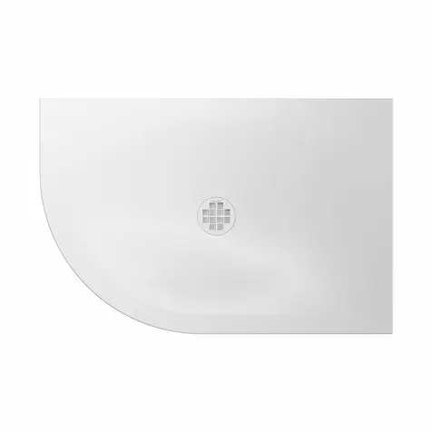 1000X800 OFFESET QUAD TRAY (WASTE EXTRA) - L/H - WHITE